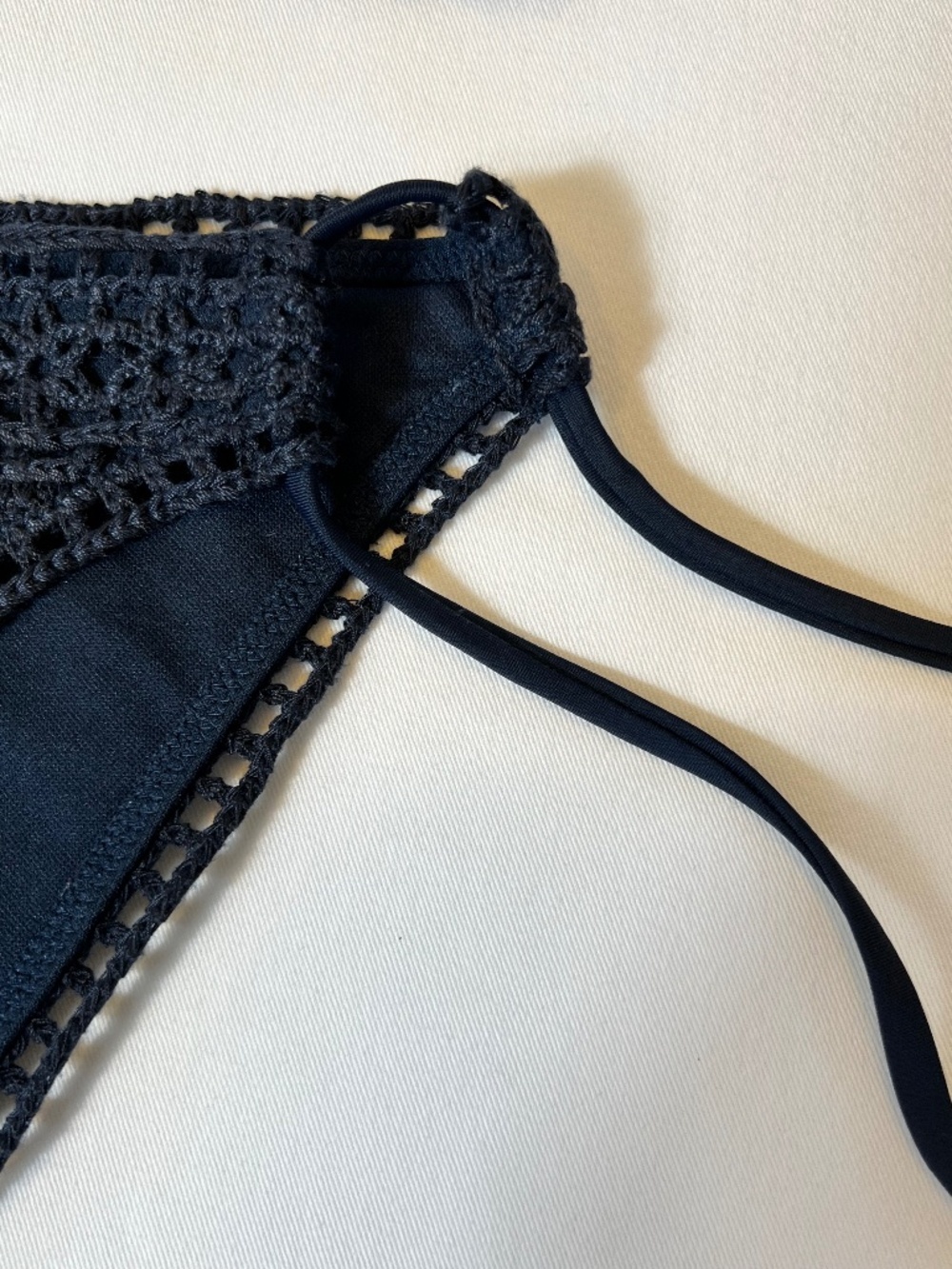 Abercrombie and Fitch Crochet Bikini Set Navy Blue - Picture 11 of 11